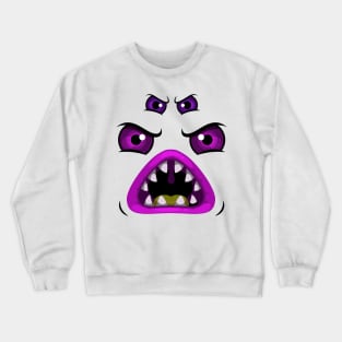 4 eyed monster face Crewneck Sweatshirt